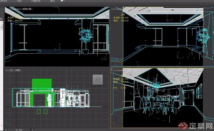 详细的欧式住宅餐厅设计3d模型及效果图