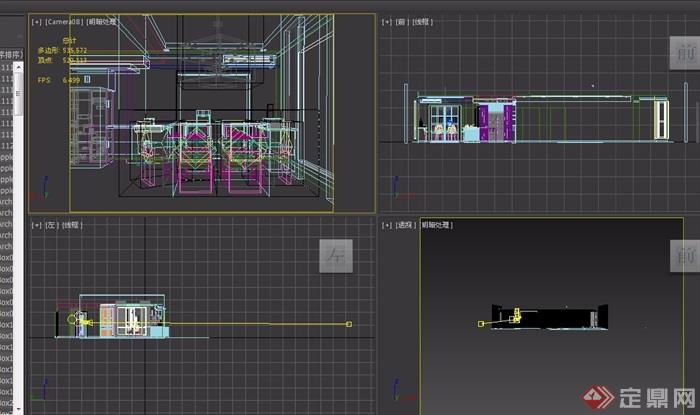 住宅详细的室内餐厅空间装饰3d模型及效果图