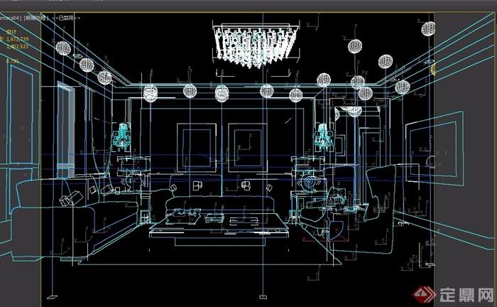 详细的欧式整体餐厅设计3d模型及效果图