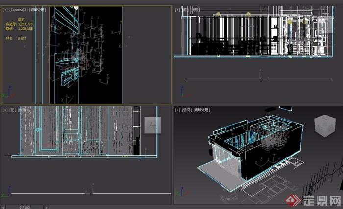 详细的卫生间室内素材设计3d模型及效果图