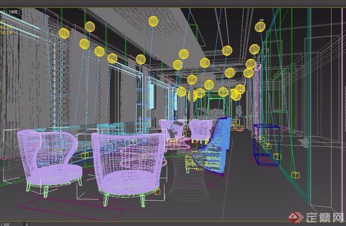 现代详细的完整客厅完整装饰设计3d模型及效果图