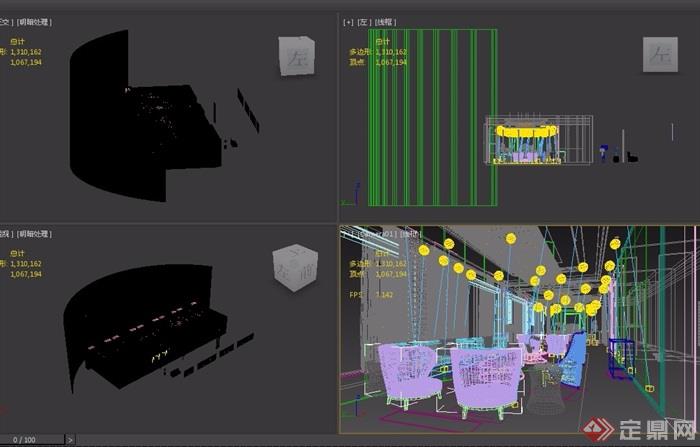 现代详细的完整客厅完整装饰设计3d模型及效果图