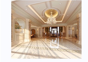 详细的欧式客厅室内装饰设计3d模型及效果图