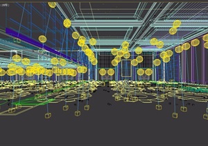 整体详细完整的工装餐厅室内设计3d模型及效果图