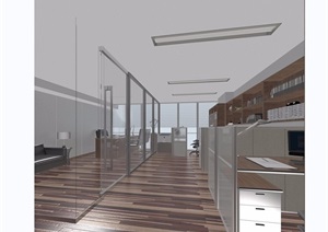 详细的室内办公室装饰设计3d模型及效果图