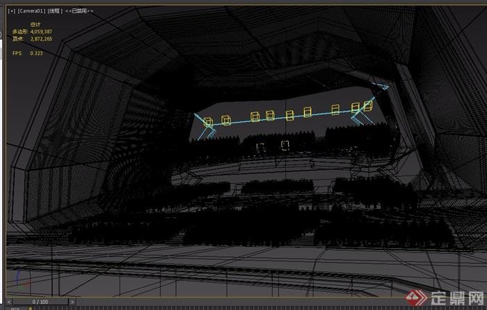 某详细的的剧院室内空间装饰设计3d模型及效果图