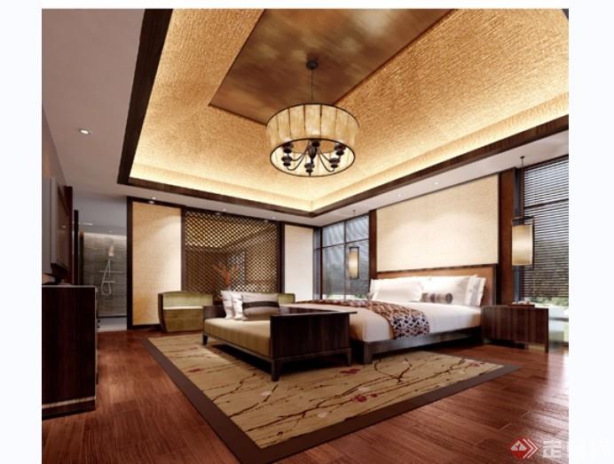 某现代风格详细的酒店卧室设计3d模型及效果图