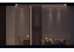 现代风格详细的室内会议室设计3d模型及效果图