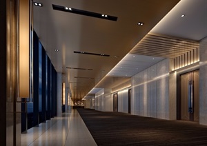 详细的宴会前厅空间空间设计3d模型及效果图