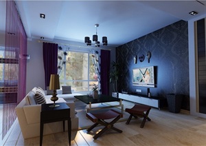 详细的室内客餐厅装饰室内3d模型及效果图