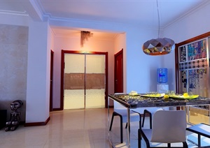 住宅详细的完整室内客厅室内3d模型及效果图