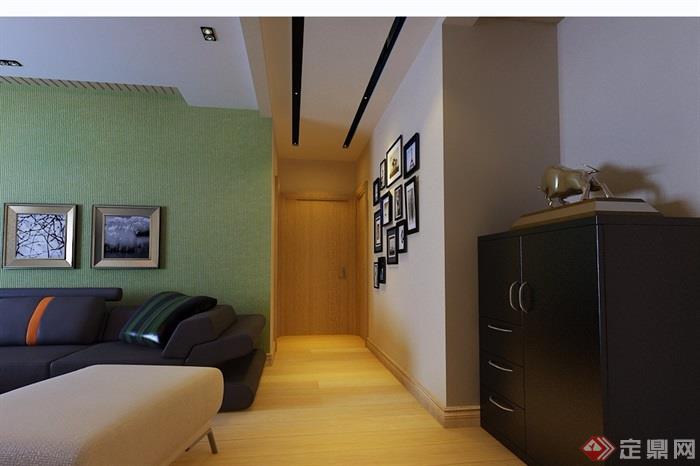 现代住宅详细的完整室内客厅装饰设计3d模型及效果图