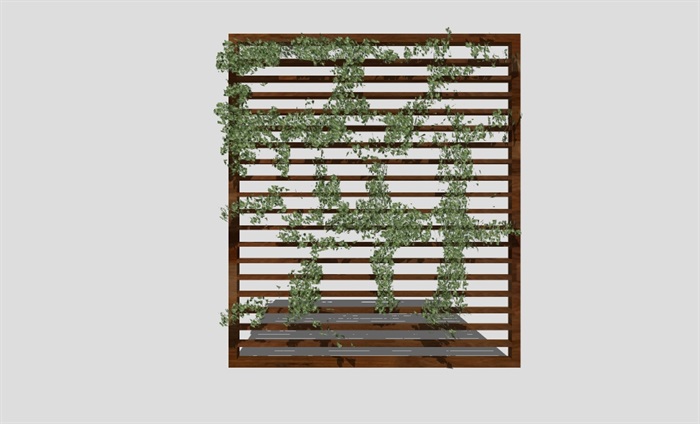 植物墙垂直绿化墙格子架植物架花架模型(8)