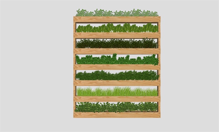 植物墙垂直绿化墙格子架植物架花架模型(9)