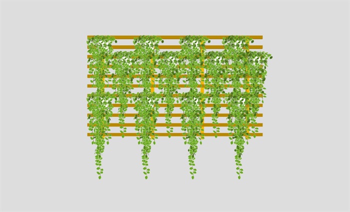 植物墙垂直绿化墙格子架植物架花架模型(11)