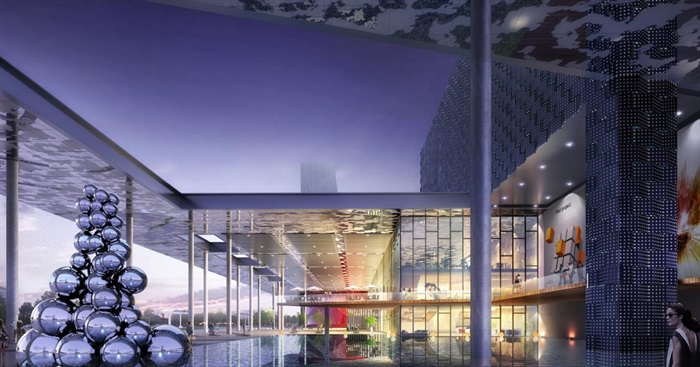 现代大型大跨度科技展览馆展示中心(5)