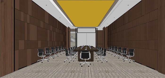 现代简约式风格开放式大型办公室商务办公内部设计(7)