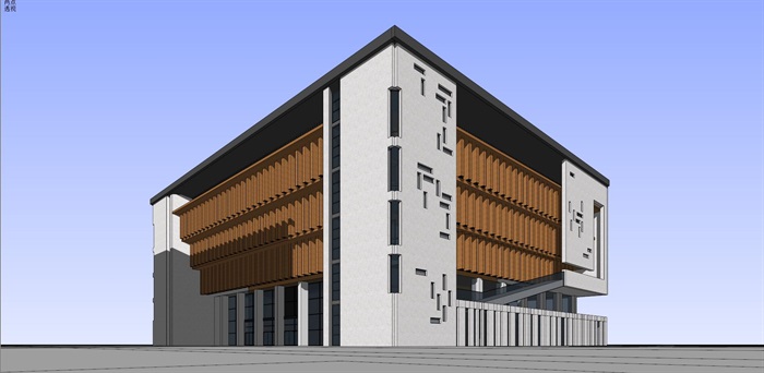 现代中式新中式风格中小学校校园规划设计(10)