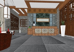 中式餐馆餐厅小吃店室内设计