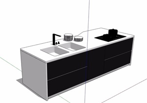 某详细的橱房柜子素材设计SU(草图大师)模型