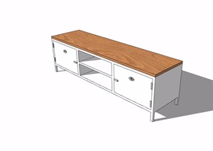 某室内客厅电视柜素材设计SU(草图大师)模型