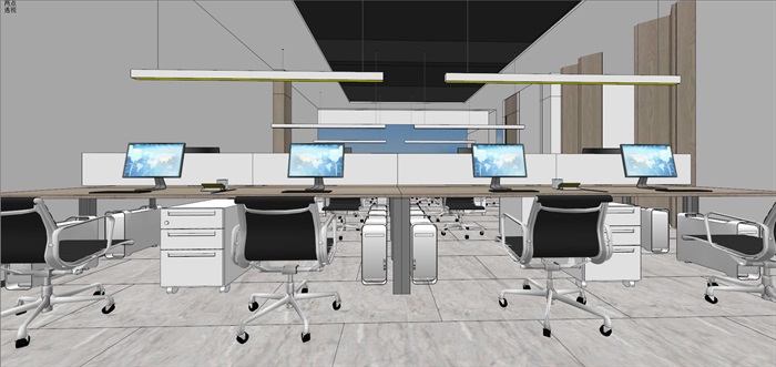 现代禅意中式办公商务空间会议室办公室室内设计(9)