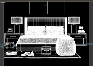 现代床具详细完整设计3d模型