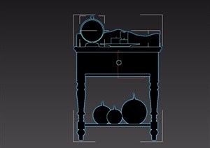 欧式风格室内床头柜素材设计3d模型