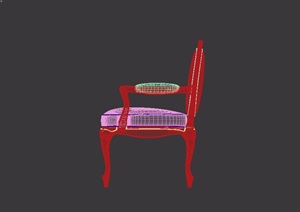 欧式椅子详细设计3d模型