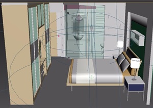 现代风格住宅详细的室内素材3d模型