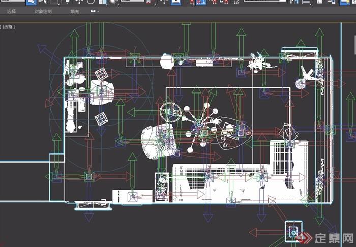 制作详细的室内客厅装饰设计3d模型