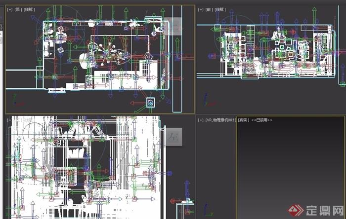 制作详细的室内客厅装饰设计3d模型