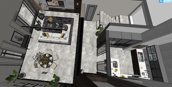 港式后现代轻奢风格住宅室内设计(2)