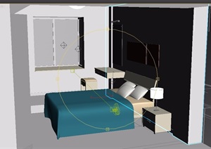 现代风格住宅卧室装饰3d模型
