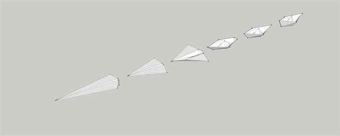 纸船纸飞机演变组合SU模型(1)