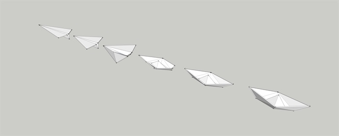 纸船纸飞机演变组合SU模型(2)
