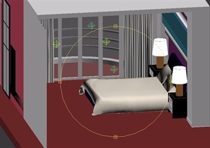 现代风格住宅卧室装饰设计3d模型