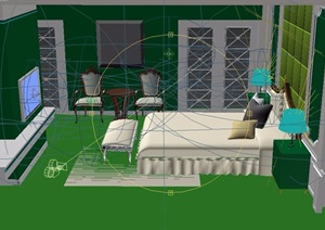 欧式风格住宅详细的室内空间装饰设计3d模型