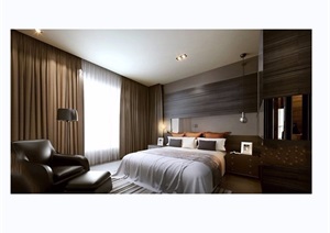 室内卧室空间装饰设计3d模型及效果图