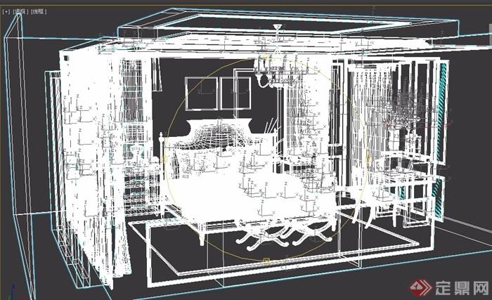 某现代室内卧室空间装饰设计3d模型及效果图