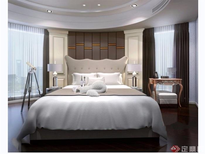 住宅室内卧室空间装饰设计3d模型及效果图