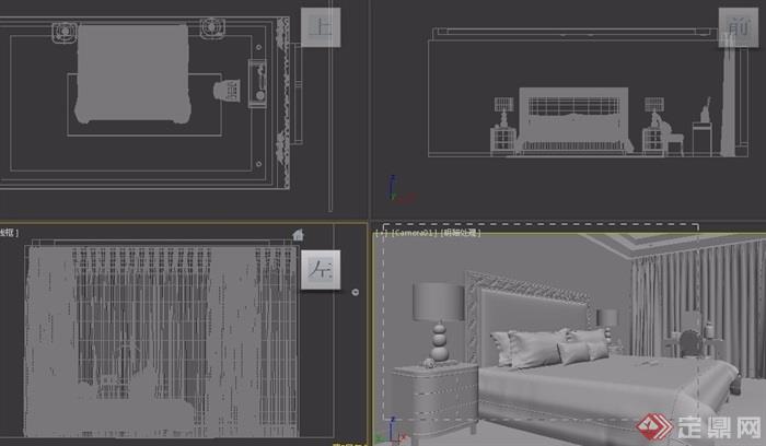 独特的室内卧室空间装饰设计3d模型及效果图