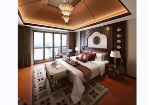 独特详细的室内卧室空间装饰设计3d模型及效果图