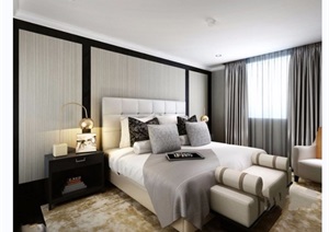 现代独特室内卧室空间装饰设计3d模型及效果图