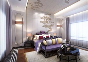 某详细卧室空间装饰设计3d模型及效果图