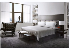 某独特详细的完整室内卧室空间装饰设计3d模型及效果图