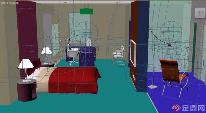 现代风格住宅详细的室内空间素材3d模型