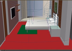 现代详细的住宅室内室内3d模型