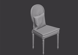 美式椅子详细素材设计3d模型