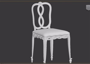单个美式椅子素材3d模型